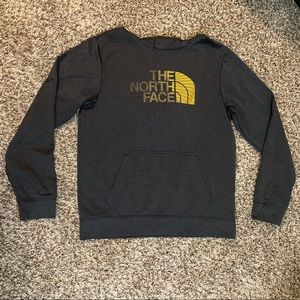 The North Face Men’s Gray/Yellow Drawstring Hoodie